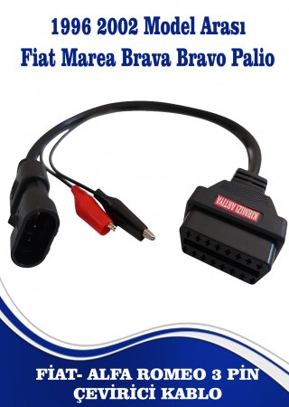 Fiat Alfa 3 Pin Çevirici  Kablo 1996 2002 Model Arası