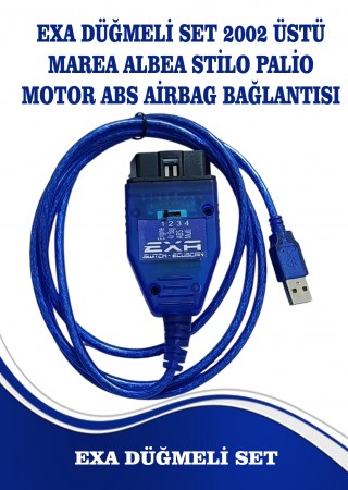 EXA Düğmeli Marea Albea Palio Stilo Airbag Abs Motor Arıza Tespit Cihazı Usb