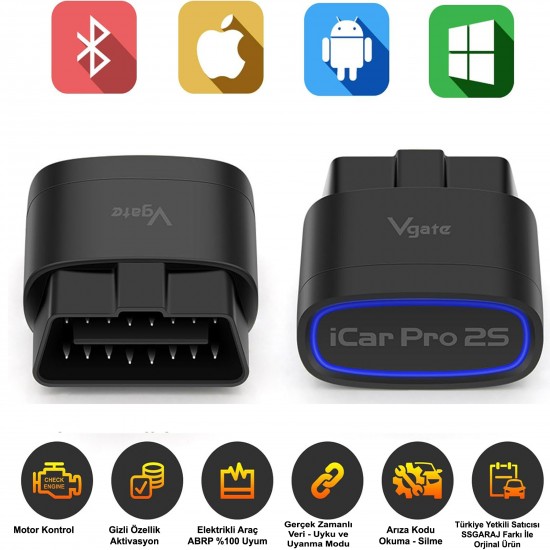 İcar Pro 2S v2.3 Ble 4.0 Bluetooth Elektrikli Araçlar İçin Özel ABRP Uyumlu Arıza Tespit Cihazı İcar Pro 2S v2.3 Ble 4.0 Bluetooth Elektrikli Araçlar İçin Özel ABRP Uyumlu Arıza Tespit Cihazı
