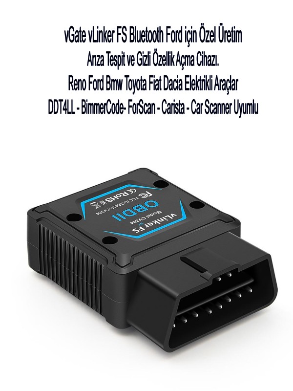 Vgate vLinker FS Bluetooth Ford FORScan Gizli Özellik Açma Ve Arıza Tespit Cihazı HS/MS-CAN Vgate vLinker FS Bluetooth Ford FORScan Gizli Özellik Açma Ve Arıza Tespit Cihazı HS/MS-CAN