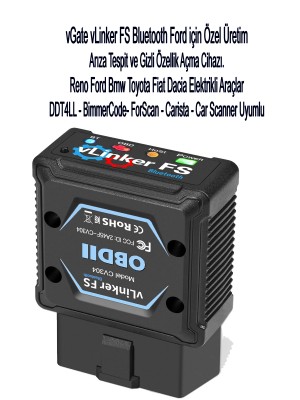 Vgate vLinker FS Bluetooth Ford FORScan Gizli Özellik Açma Ve Arıza Tespit Cihazı HS/MS-CAN Vgate vLinker FS Bluetooth Ford FORScan Gizli Özellik Açma Ve Arıza Tespit Cihazı HS/MS-CAN